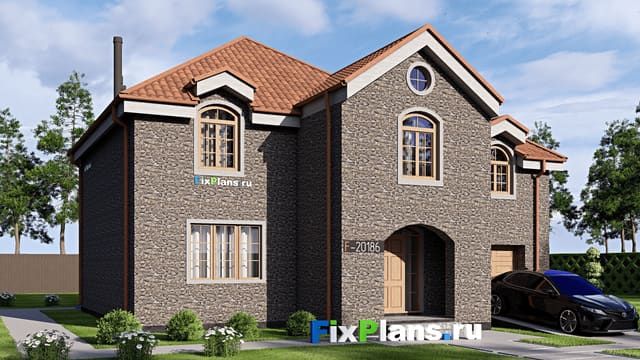 Двухэтажный дом F-20186
