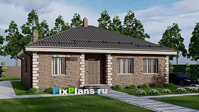 Одноэтажный дом F-3176